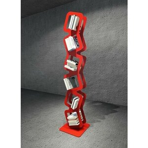 Универсальный стеллаж для книг в стиле лофт Глори, красный