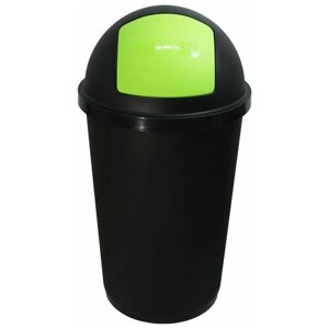 Ведро Bagno & Associati для мусора с крышкой PUSH, 60 л черный 76 см 38.5 см 60 л 1.6 кг
