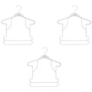 Вешалки Valexa набор (для детской одежды ВС-18 3шт 300ммх5мм) белые
