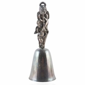 Винтажный колокольчик "Два ангела"Латунь, серебрение. NE, США, конец ХХ века