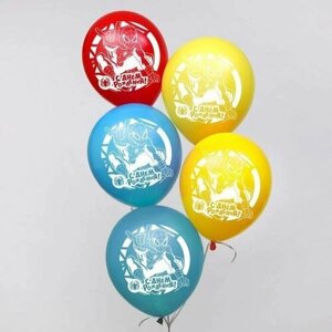 Воздушные шарики "С днем рождения" Человек Паук (набор 25 шт) 12 дюйм
