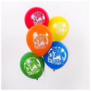 Воздушные шары «С Днем Рождения», Человек-паук, 5 шт, 12"