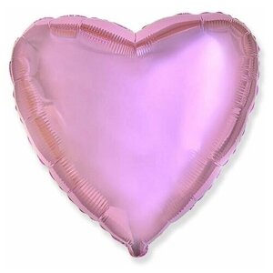 Воздушный шар фольгированный Flexmetal Сердце, светло-розовый, 46 см, 1 шт.