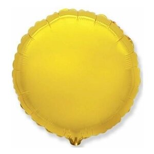 Воздушный шар, Весёлая затея, Мини-Круг Gold металлик 10шт Китай