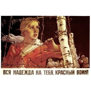 Вся надежда на тебя, красный воин, советские плакаты армии и флота, 20 на 30 см, шнур-подвес в подарок