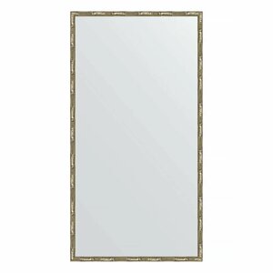 Зеркало настенное EVOFORM в багетной раме серебряный бамбук, 67х127 см, для гостиной, прихожей, кабинета, спальни и ванной комнаты, BY 0745