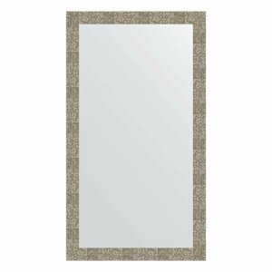 Зеркало настенное EVOFORM в багетной раме соты титан, 76х136 см, для гостиной, прихожей, кабинета, спальни и ванной комнаты, BY 3308