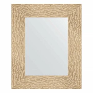 Зеркало настенное EVOFORM в багетной раме золотые дюны, 46х56 см, для гостиной, прихожей, кабинета, спальни и ванной комнаты, BY 3021