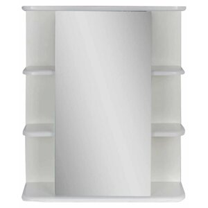 Зеркало-шкаф Бриз-2 60 без светильника, левый, 60х17.5х70 см, цвет белый, Bestex