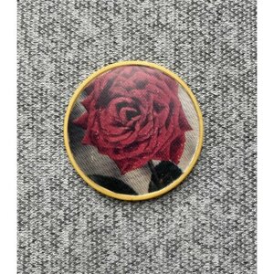Значок времен СССР - Красная Роза - Цветок