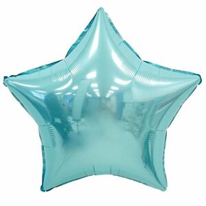 Звезда Нежно-голубая / Baby Blue, фольгированный шар, 46 см, 1шт.