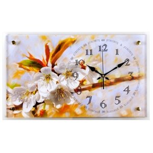 21 Век Часы настенные, серия: Цветы, "Цветение яблони", 36х60 см, микс