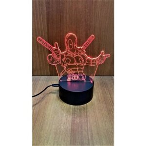 3D Светильник с пультом №145