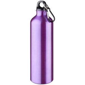 Алюминиевая бутылка для воды "Pacific" с карабином на 770 мл, цвет пурпурный