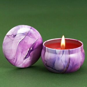 Ароматическая свеча из соевого воска «Дом волшебства», аромат роза, 6 х 6 х 4 см. (комплект из 9 шт)