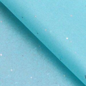 Бумага упаковочная тишью, Конфетти, голубая, 50 х 66 см 10 шт
