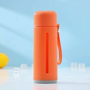 Бутылка для воды стеклянная Успех, 500 мл, 7,2х21 см, цвет оранжевый