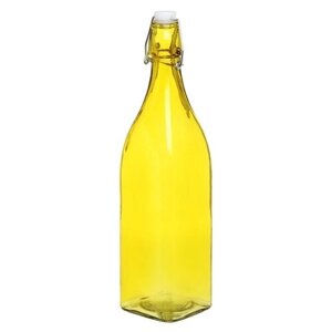 Бутылка стеклянная для соуса и масла с бугельным замком «Галерея», 1 л, 830,5 см, цвет микс