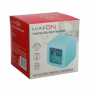 Часы-будильник LuazON 80х80 мм белые