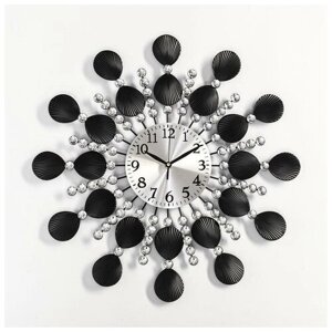 Часы настенные, серия: Ажур, "Рассвет", плавный ход, 48х48 см, 15 см, часы интерьерные