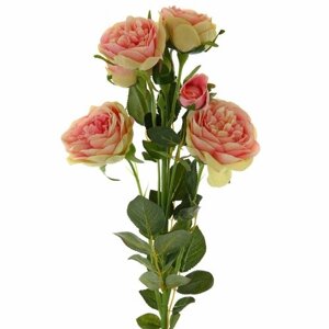 Цветок искусственный ALAT Home "Роза" пластик, 12х12х75см