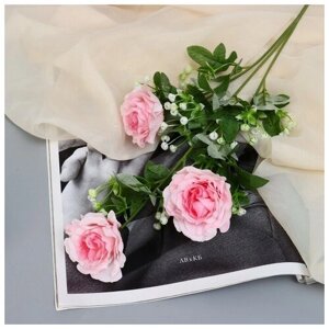 Цветы искусственные Роза галант 8х62 см, розовый 2 шт