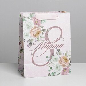 Дарите Счастье Пакет подарочный ламинированный, упаковка, «Романтика», MS 18 х 23 х 10 см