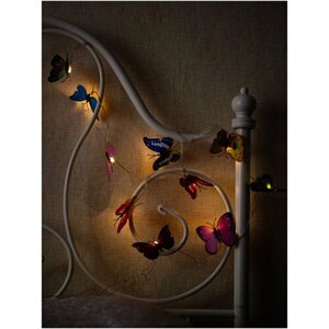 Декоративный светильник, светодиодная электрическая гирлянда, ночник, светящаяся лента бабочки