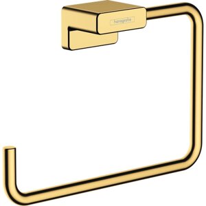 Держатель для полотенец hansgrohe AddStoris 41754, золото, квадратная форма