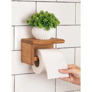 Держатель для туалетной бумаги из дуба в натуральном цвете