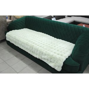 Дивандек на диван из искусственного меха, 90х210, фисташка