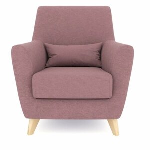 Дизайнерское мягкое кресло Soft Element Эспен Rose, велюр, массив дерева, скандинавский лофт, для кафе и ресторана, в салон красоты, в прихожую