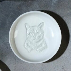 Дорого внимание Соусник керамический «Коты», 7.6 х 2 см, цвет белый