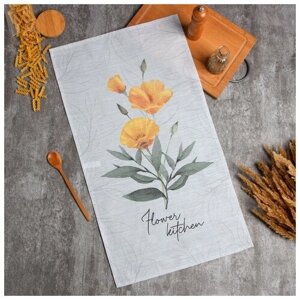 Этель Полотенце Этель Yellow poppies 40х73 см, 100% хлопок, репс 210 г/м2