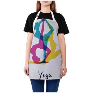 Фартук женский для готовки JoyArty "Иллюзия йоги", универсальный размер