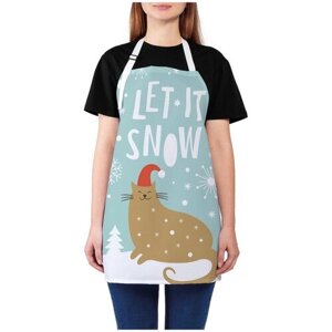 Фартук женский для готовки JoyArty "Пусть идет снег", универсальный размер