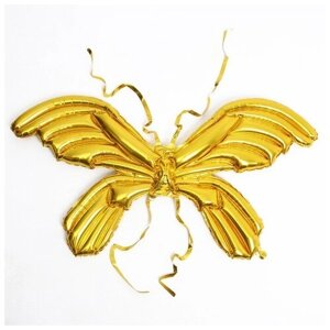Фольгированные крылья "Бабочка", 122 см, золото