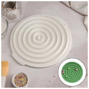 Форма силиконовая для муссовых десертов и выпечки Доляна «Слои», 2725,5 см, цвет белый