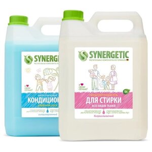 Гель для стирки Synergetic гель + кондиционер для белья Утренняя роса, 10 л, для нижнего белья, универсальное