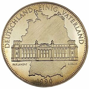 Германия, настольная памятная медаль "40 лет ФРГ. Объединенное отечество Германия" 1990 г.