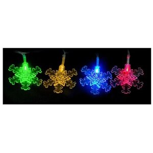 Гирлянда Волшебная страна Снежинки LED-SF-30-3-MC, 1 шт. в наборе, 3 м, 30 ламп, разноцветный/бесцветный провод
