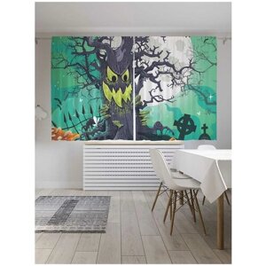 Классические шторы JoyArty "Зачарованное дерево", серия Oxford DeLux, 2 полотна 145x180 см