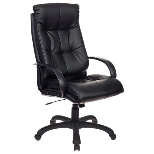 Компьютерное кресло Бюрократ CH-824B для руководителя, обивка: искусственная кожа, цвет: черный