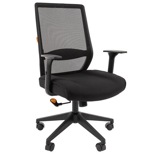 Компьютерное кресло Chairman 555 LT для руководителя, обивка: сетка/текстиль, цвет: черный