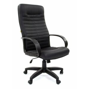 Компьютерное кресло Евростиль Консул ультра офисное, обивка: искусственная кожа, цвет: черный