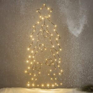 Koopman Светящаяся елка Norwood Star 85 см, 90 экстра теплых белых LED ламп, таймер, на батарейках, IP44 AX5309080
