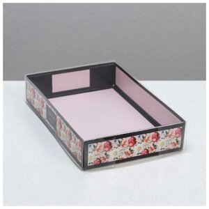 Коробка для макарун с подложками «Люби», 17 х 12 3,5 см