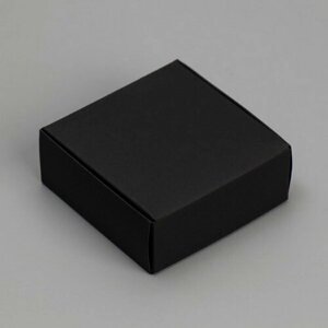 Коробка под бижутерию, упаковка, "Чёрная", 7.5 x 7.5 x 3 см, 5 шт.