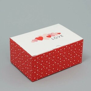 Коробка подарочная складная, упаковка, «Love», 22 х 15 х 10 см (комплект из 18 шт)