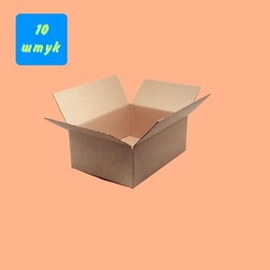 Коробки для хранения. Коробка картонная 140*140*105 мм , 10 штук в упаковке. Гофрокороб для упаковки, хранения, переезда, поставок на маркетплейсы.